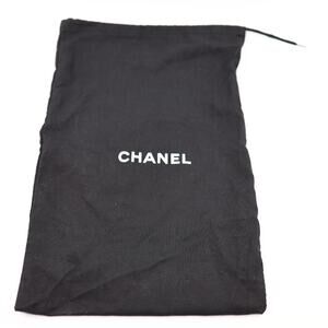 100% Authentic CHANEL Handbag Shoes Dust Bag Cotton Black Drawstring 13.5"x 8.5"